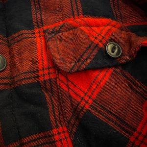 Plaid sherpa jacket